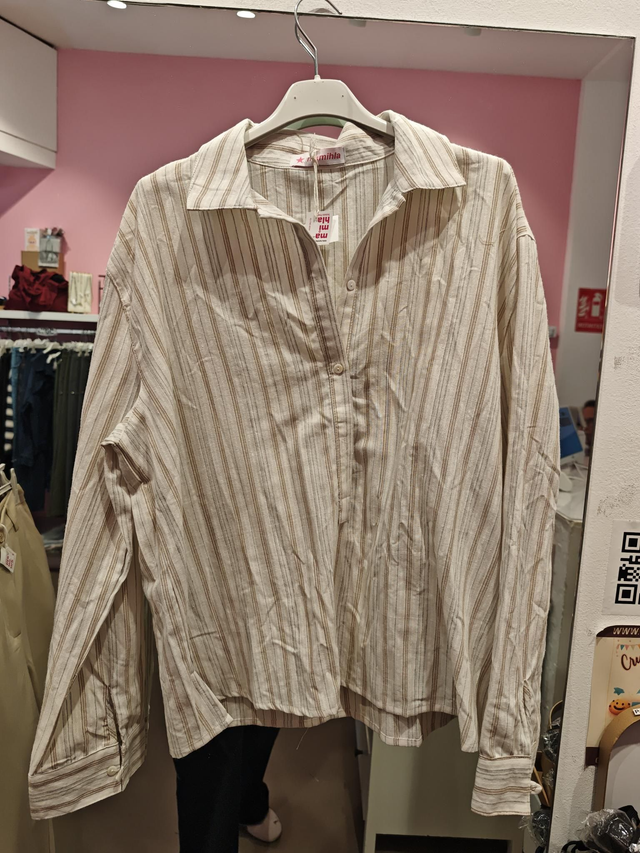 Blusa Beig Rayas
