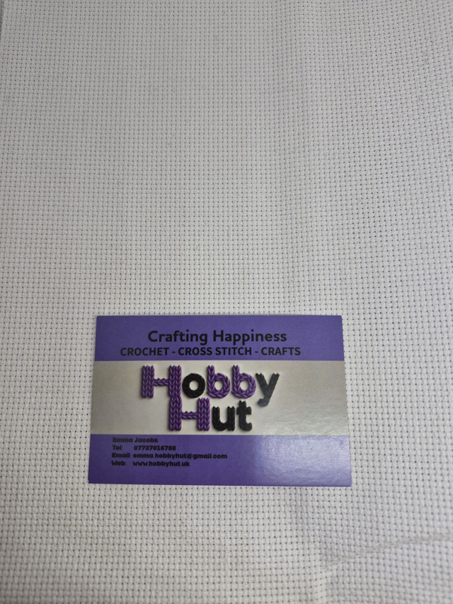 14ct Aida - 25cm x 25cm - White