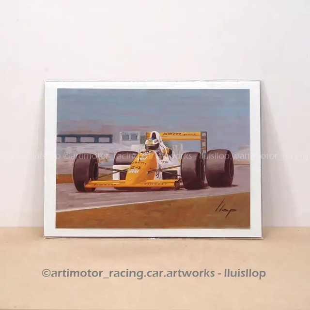 Artimotor prints - mini lito 13x18 - 1989 Minardi F188 F1 - Luis Perez-Sala