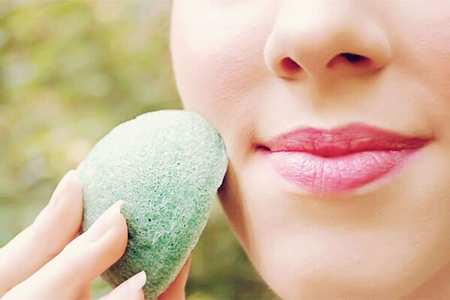 Eponge Konjac - nettoyage doux du visage