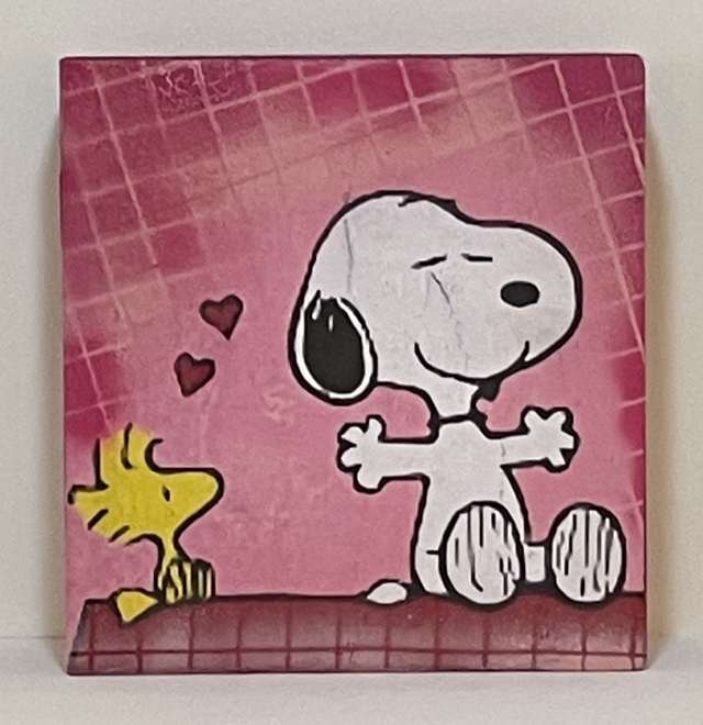 Holzblock Snoopy pink - Jane Framer 