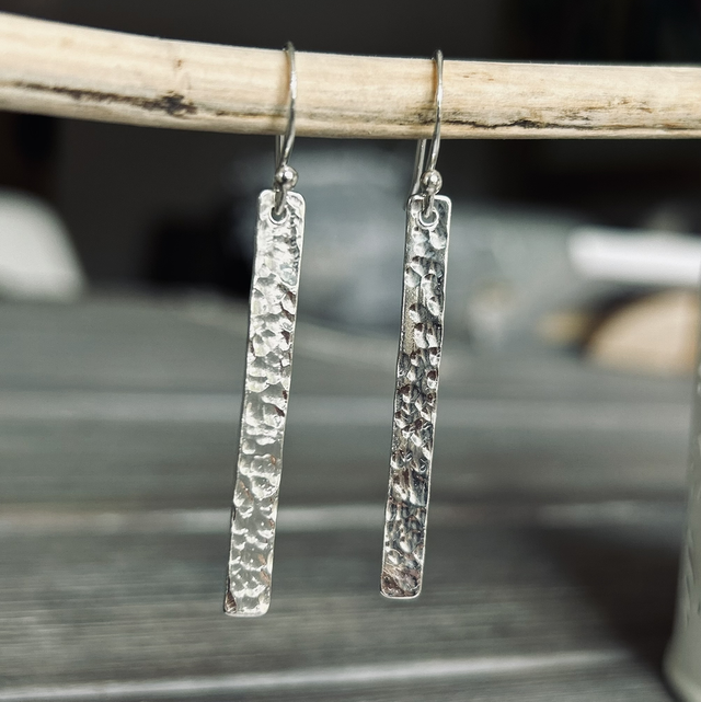 Hammered drop earrings