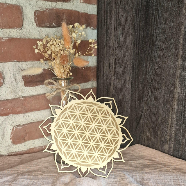Fleur de Vie en Bois - Design Unique et Artisanal