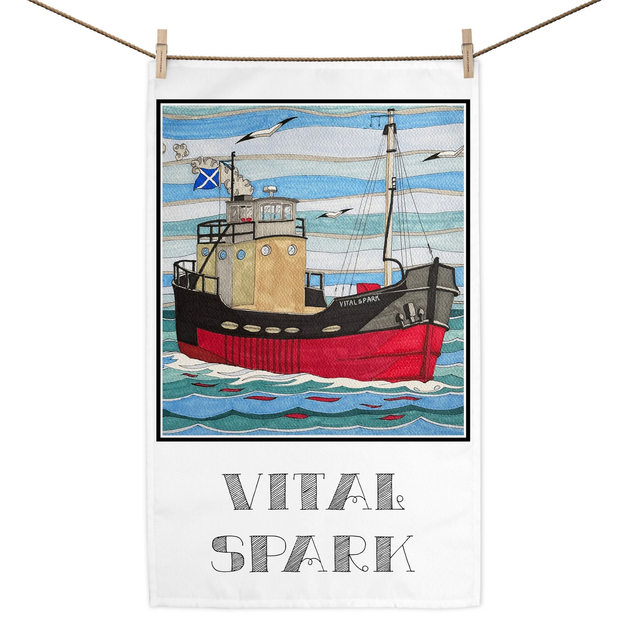 Vital spark - tea towel