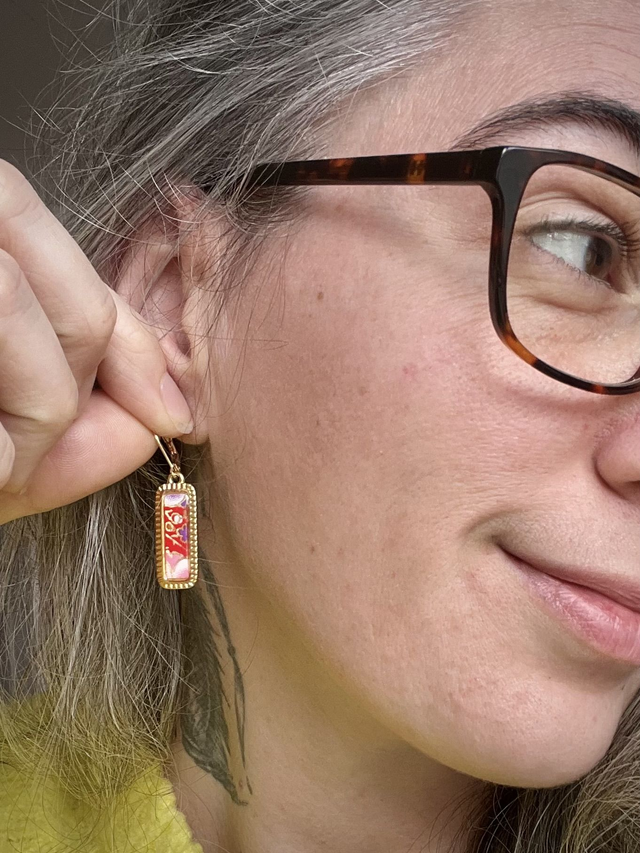 Boucles d’oreilles papier japonais