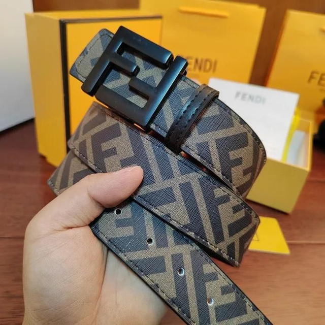 Ceinture FDI en cuir véritable pour homme avec boucle coulissante de 37 mm 105-125 cm

