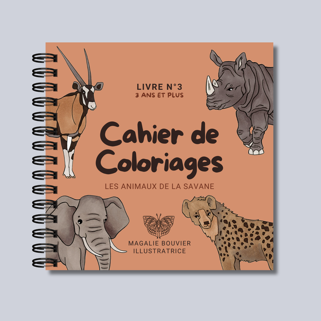 Cahier de coloriages - La savane