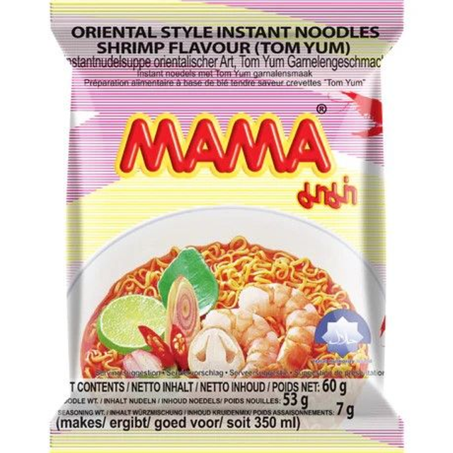 Mama Instant Noodles Shrimp Crevettes 60g