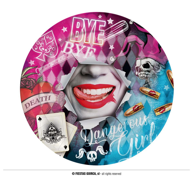 PARTY HARLEY QUEEN 6 PIATTI  23 CM