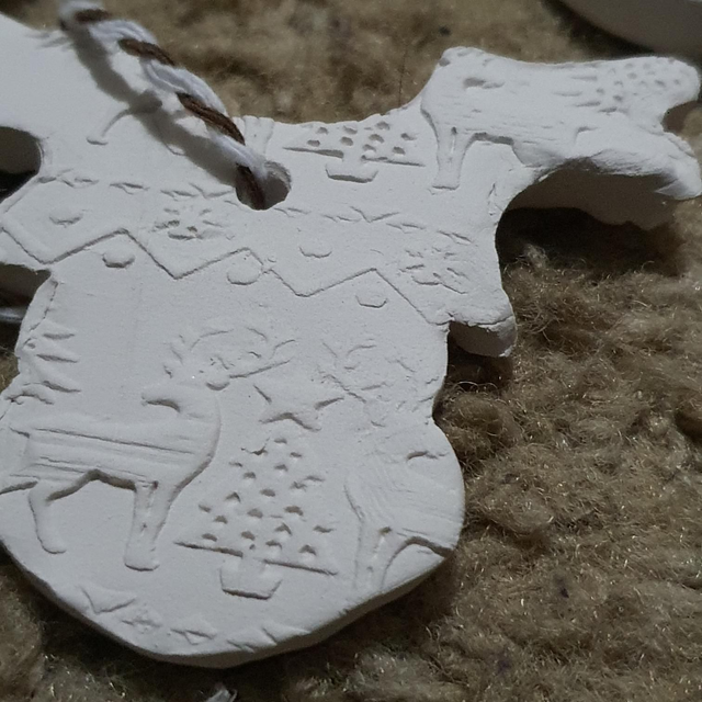 Reindeer head Xmas decoration/present tag (paintable)