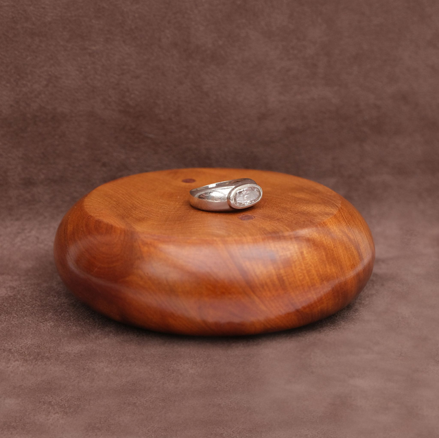 Bague en argent massif insert brillant Vintage Agatha  (collector)