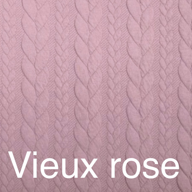 Torsadé vieux rose