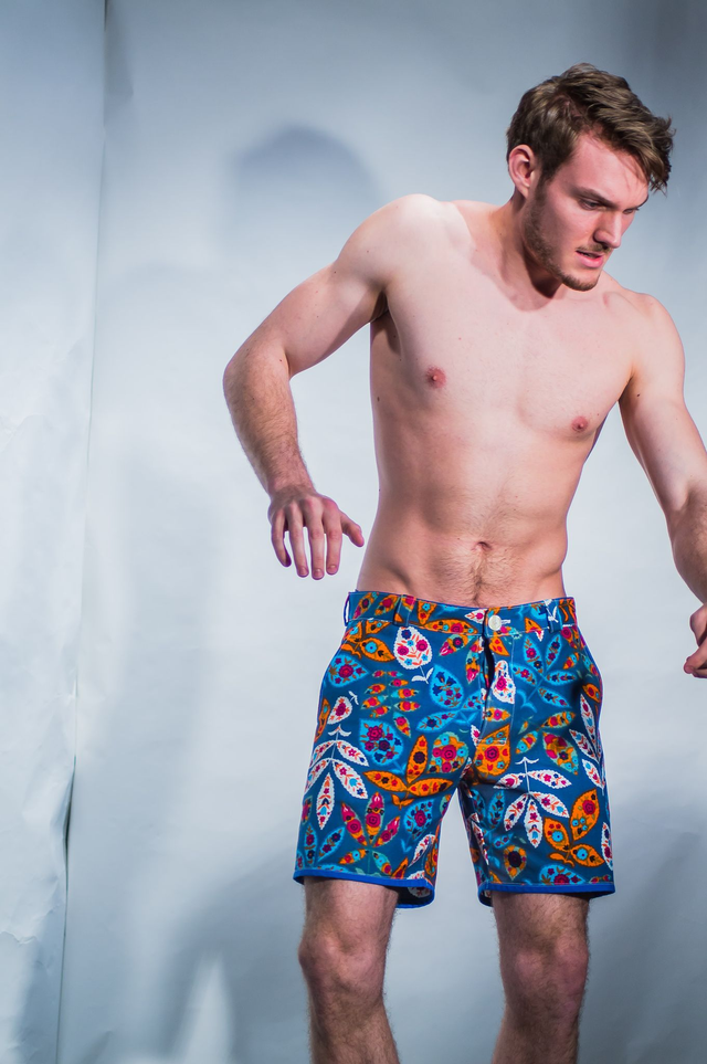 Short "Vintage bleu" - Pièce unique - Taille M