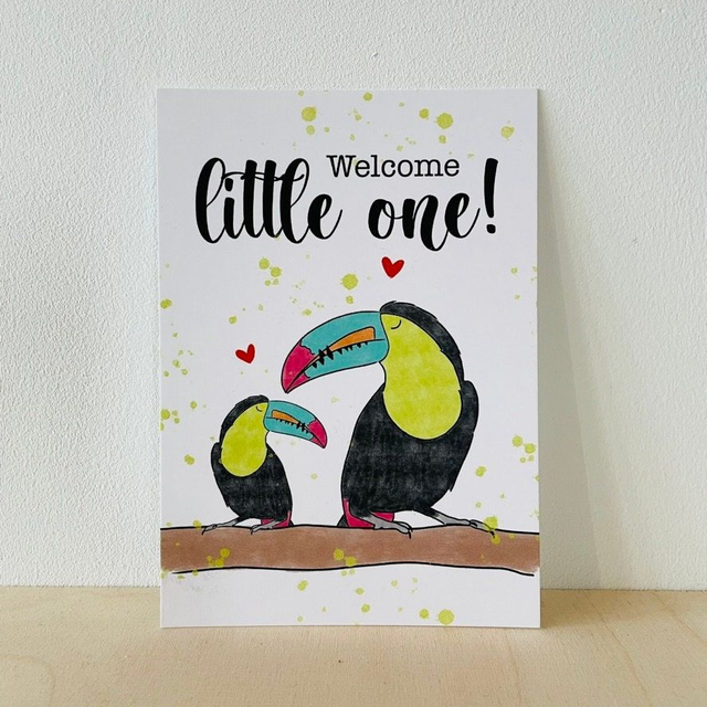 Ansichtkaart "Welcome little one!", 10 x 15 cm