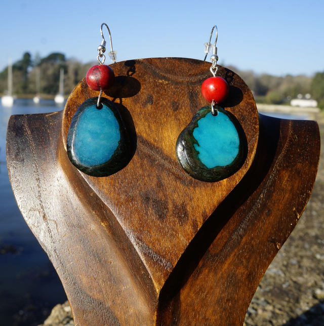 Chips Bleue et Perle Rouge