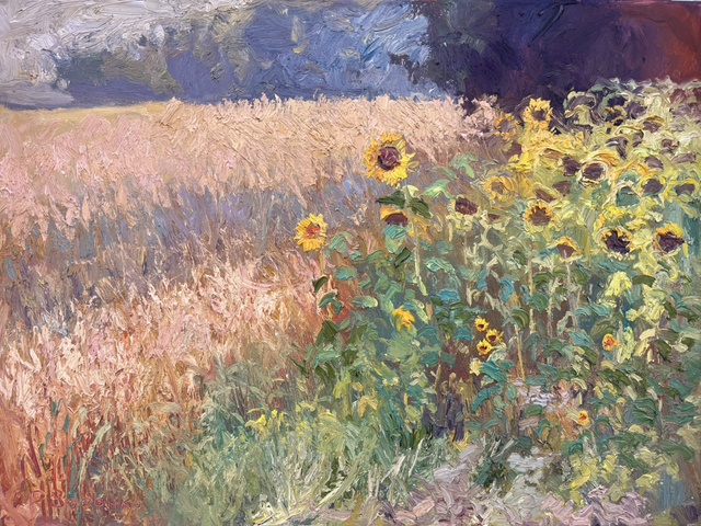 „Juliabend am Feldrand“ – Öl auf Leinwand, 60 × 80 cm | 2023
