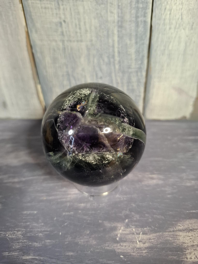 Black Rose Fluorite Sphere 