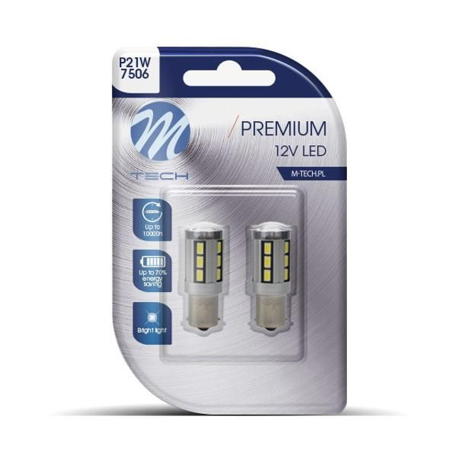 BA15s, 12V 18xSMD5730 LED, CANBUS, Blanc