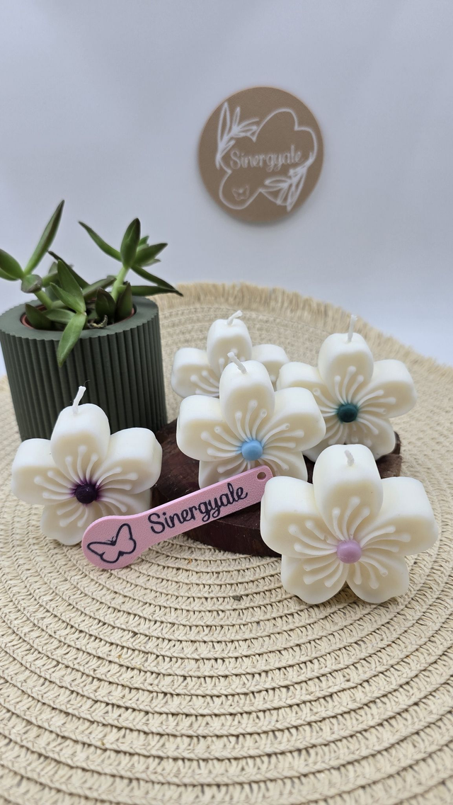 Vela de soja &quot;Mini flor&quot;