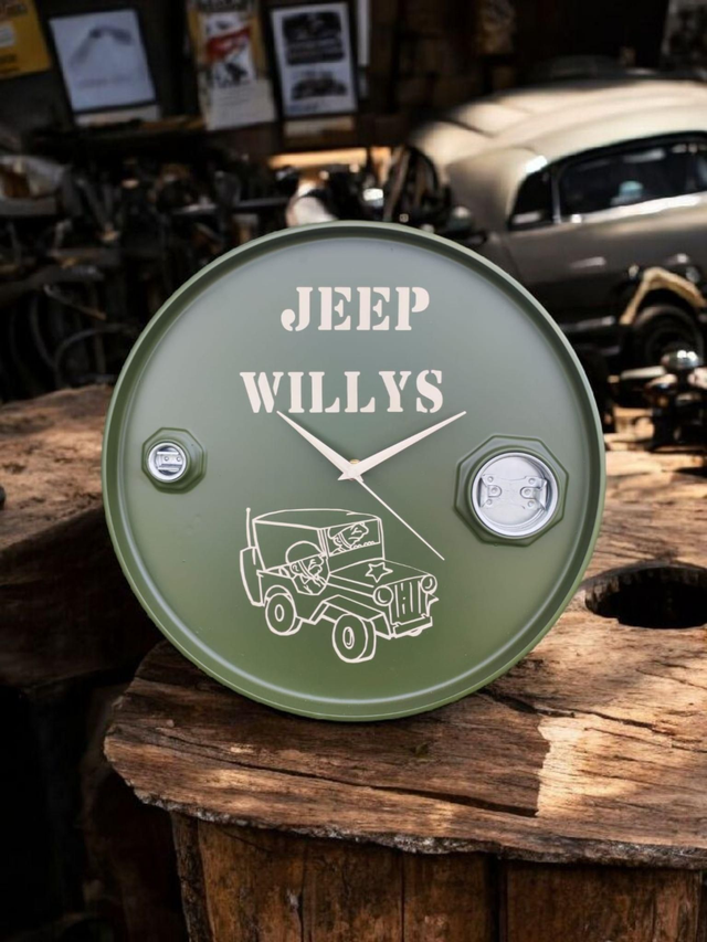 Petite horloge murale jeep willys