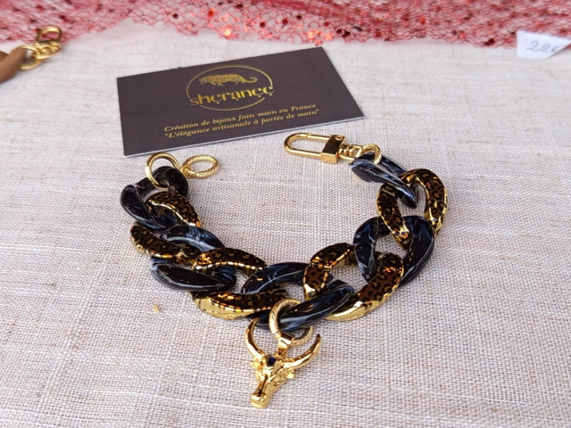 Bracelet gros maillons en acrylique Raaga