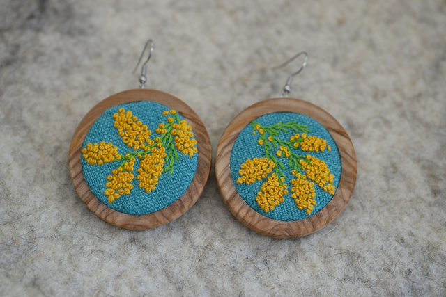 Boucles d'oreille Mimosa