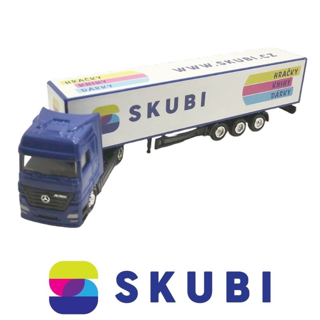 Reklamní kamion s návěsem Mercedes Actros - SKUBI.cz - model 1:87 H0