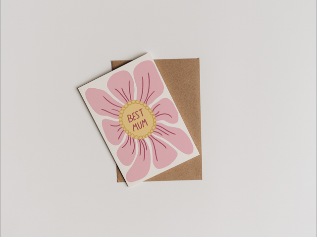"Best Mum" Flower Card