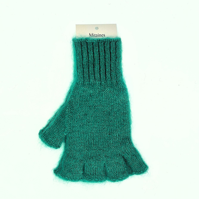 Mitaines avec doigts Mohair et Soie