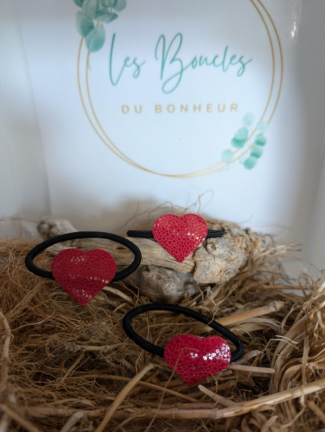 Élastique coeur rouge 