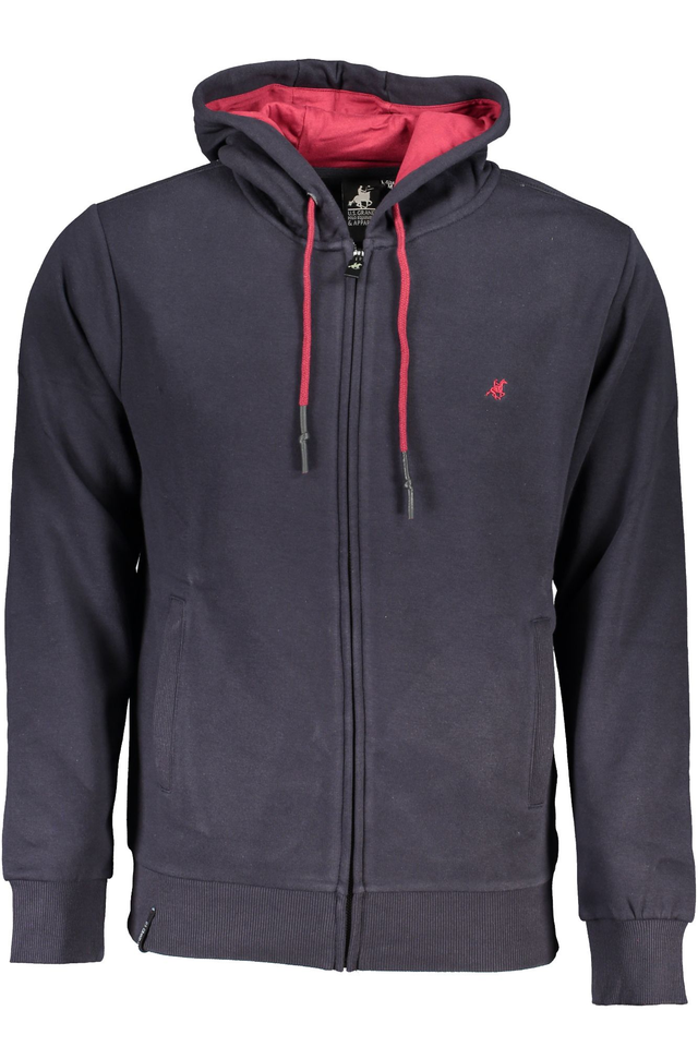 U.S. GRAND POLO FELPA CON ZIP UOMO BLU