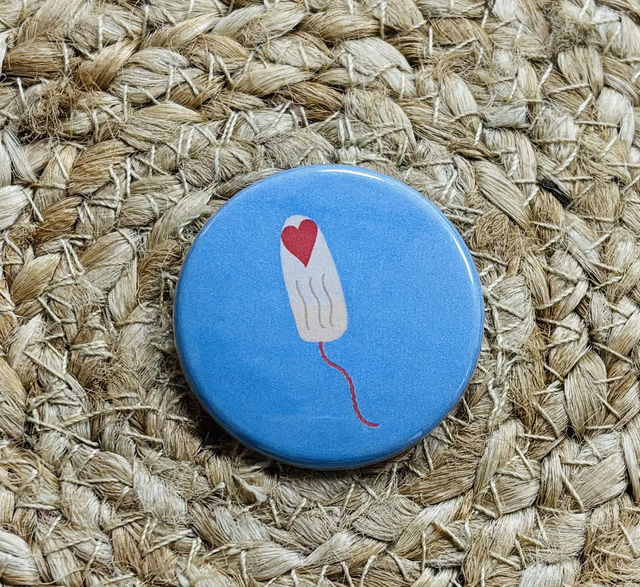Badge &quot;pour les meufs&quot; Tampon d&#039;amour