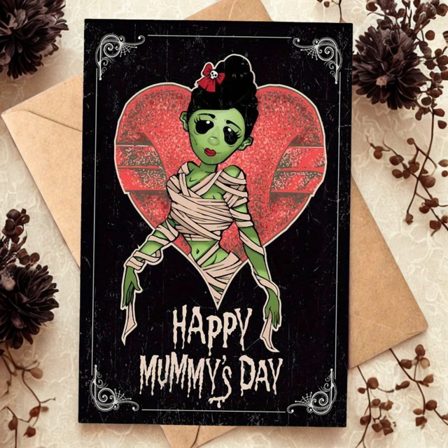 Happy Mummy’s Day Greeting Card – Spooky Gothic Mother’s Day Card