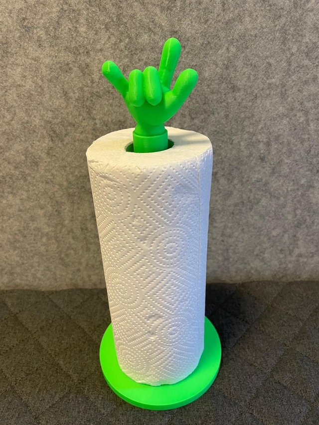 Küchenrolle-Halter mit "ILY"-Handform