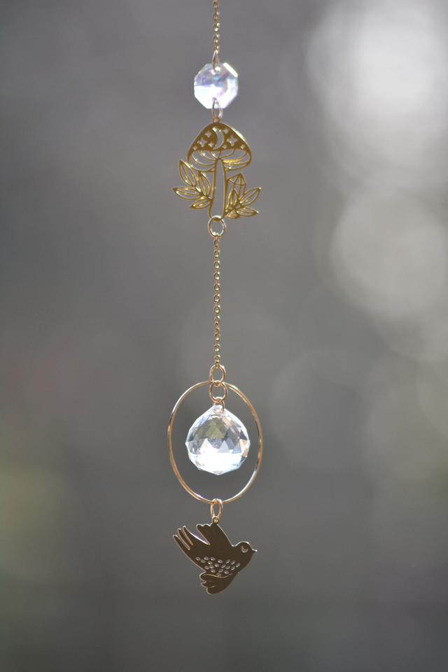 Attrape Soleil d'intérieur Upcyclé - POETIQUE - Chambre à Air Valorisée & Perles Recyclées - Pièce Unique