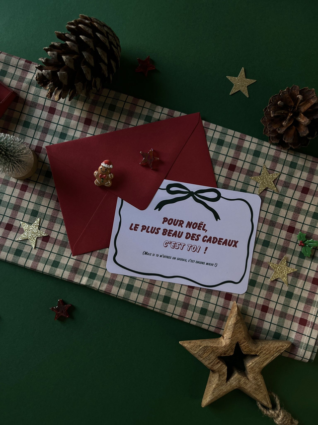 Carte de Noël "Au moins, c'est dit !"