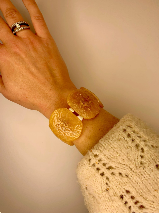 Bracelet Skiny - doré nacré