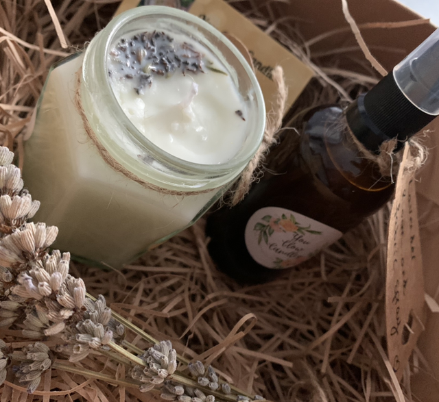 Sweet Dreams gift box (containing one 5oz Lavender candle and one 100ml Lavender room and pillow spray)