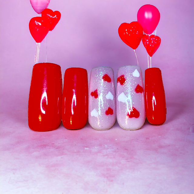 ♥️ Modèle Amore - Faux Ongles Réutilisables ♥️