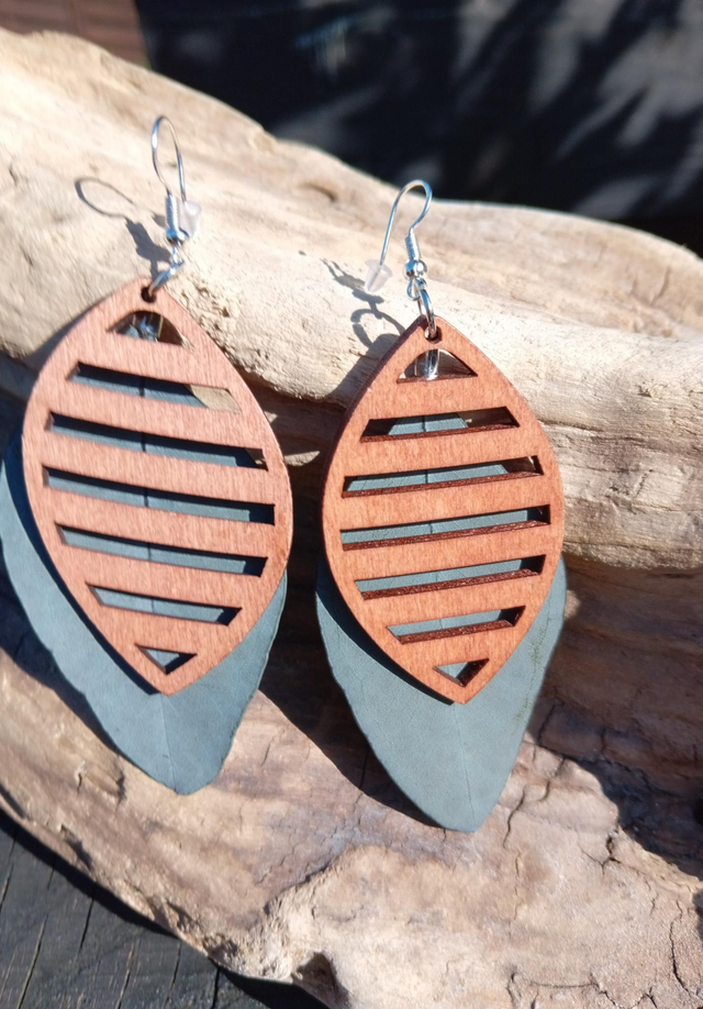 Boucles bois avec eucalyptus 