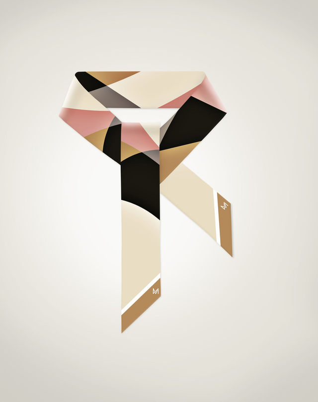 BANDEAU IN SETA "ARCHI ROSA" - ARTE IN SETA