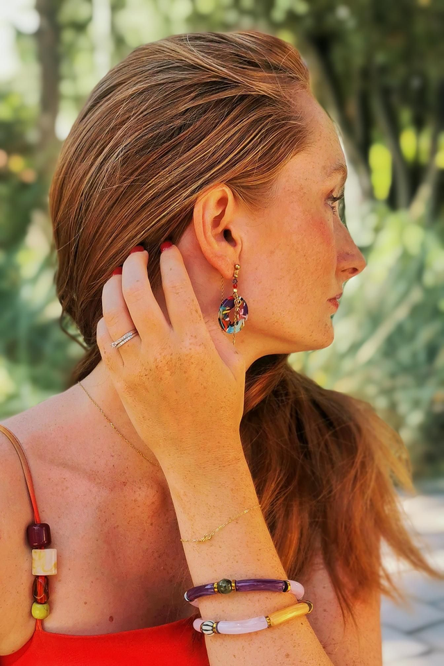 Boucles d'oreilles Originales Multicolores