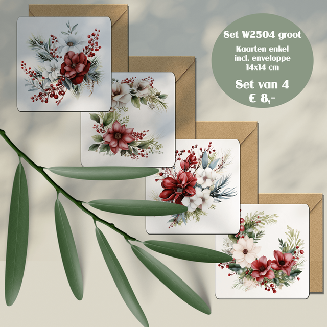 Kerst- / Winterkaarten Set W2504