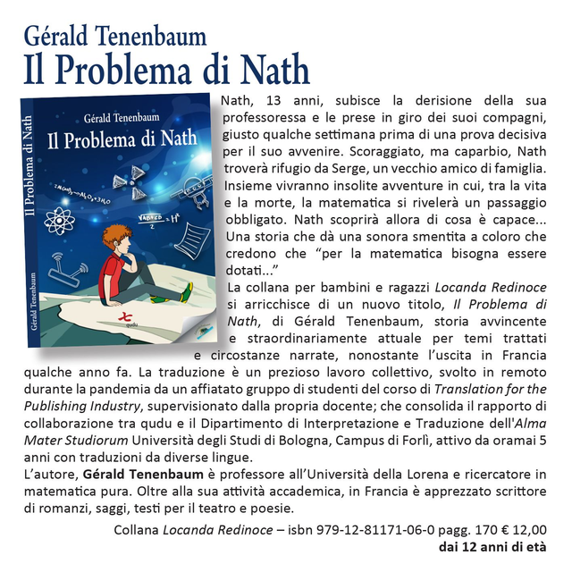 Gérald Tenenbaum, "Il Problema di Nath", qudulibri 2023