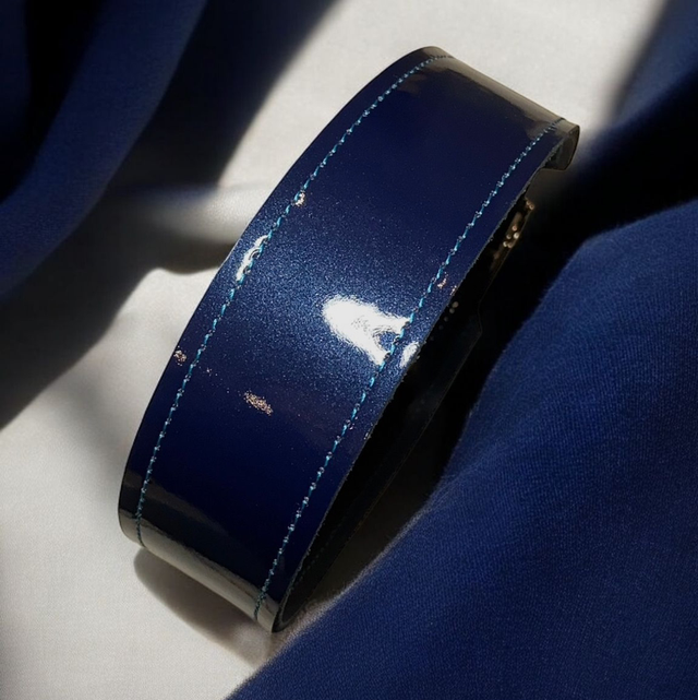 Collier Glossy Bleu 