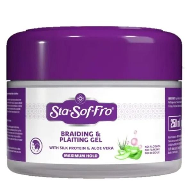 STA-SOF-FRO Braiding &amp; Plaiting Gel - Silk Prot &amp; Aloe 250ml