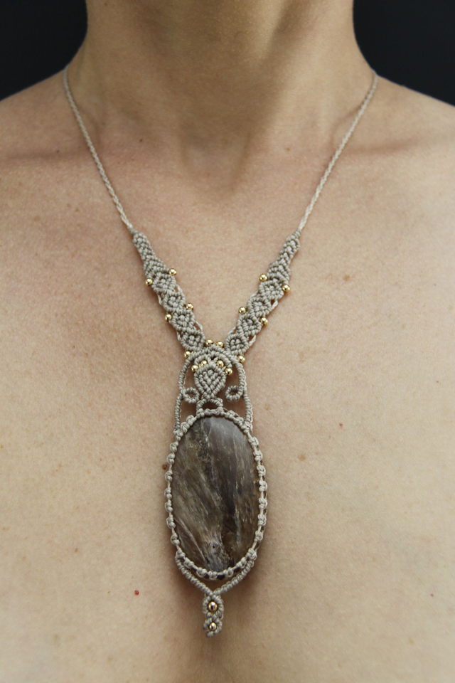 Collier Sophiya - Pierre de Charoïte