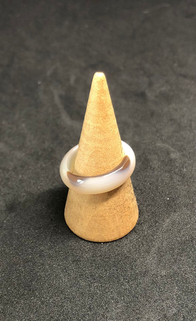Bague agate blanche 