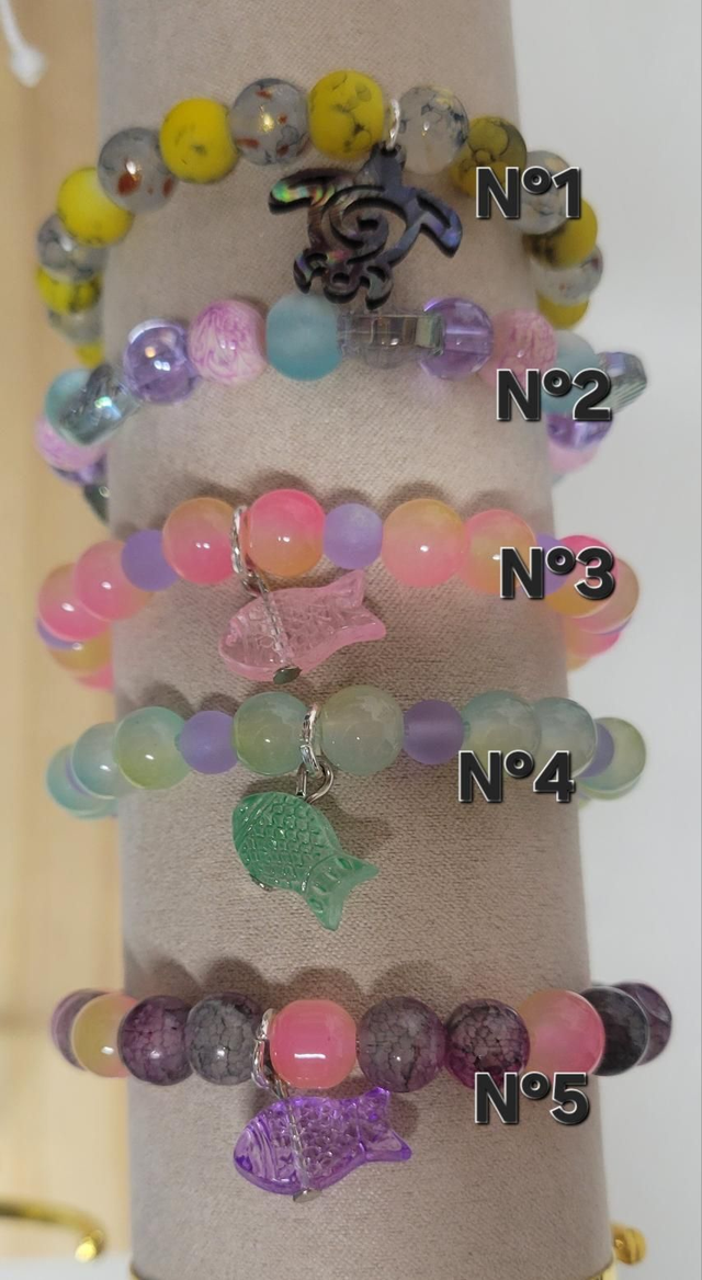 Bracelet perles en verre 