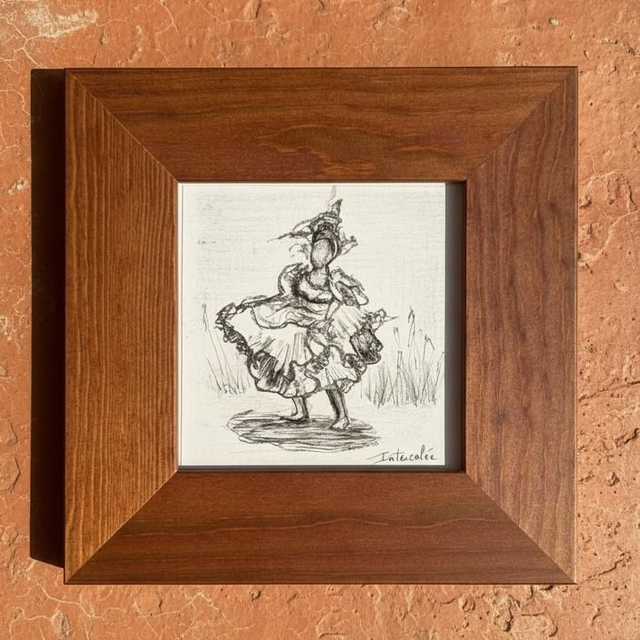 Fusain - danseuse de bèlè #4 - Martinique 